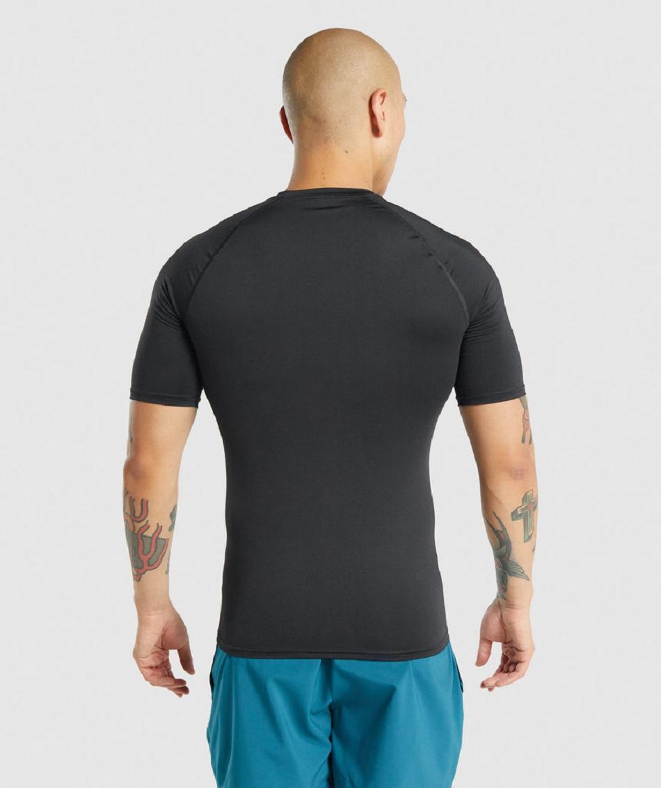 T Shirts Gymshark Element Baselayer Hombre Negras | CO 3284GSO